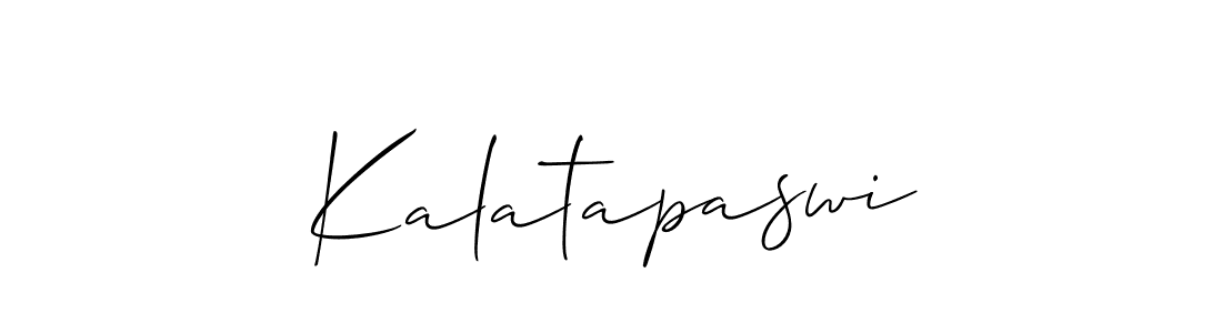 How to Draw Kalatapaswi signature style? Allison_Script is a latest design signature styles for name Kalatapaswi. Kalatapaswi signature style 2 images and pictures png