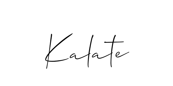 Allison_Script is a professional signature style that is perfect for those who want to add a touch of class to their signature. It is also a great choice for those who want to make their signature more unique. Get Kalate name to fancy signature for free. Kalate signature style 2 images and pictures png