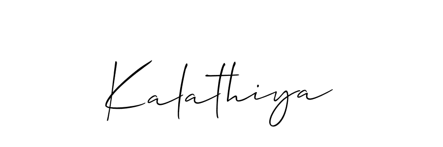 Create a beautiful signature design for name Kalathiya. With this signature (Allison_Script) fonts, you can make a handwritten signature for free. Kalathiya signature style 2 images and pictures png