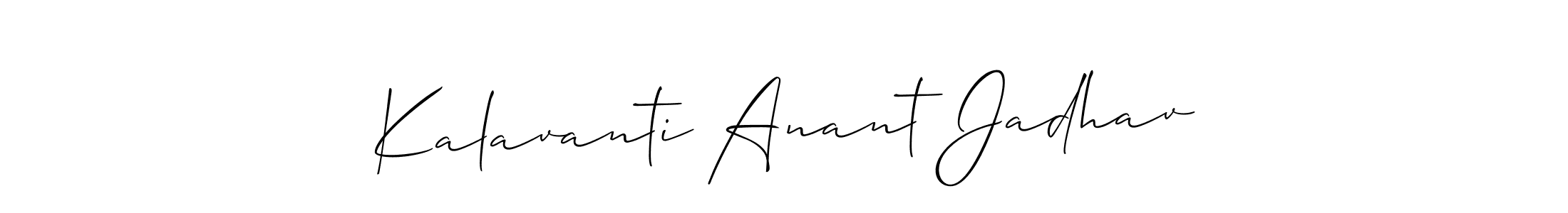 Similarly Allison_Script is the best handwritten signature design. Signature creator online .You can use it as an online autograph creator for name Kalavanti Anant Jadhav. Kalavanti Anant Jadhav signature style 2 images and pictures png