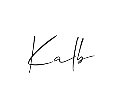 It looks lik you need a new signature style for name Kalb. Design unique handwritten (Allison_Script) signature with our free signature maker in just a few clicks. Kalb signature style 2 images and pictures png