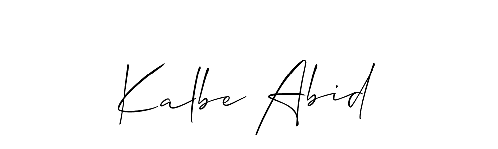 It looks lik you need a new signature style for name Kalbe Abid. Design unique handwritten (Allison_Script) signature with our free signature maker in just a few clicks. Kalbe Abid signature style 2 images and pictures png