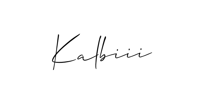 Similarly Allison_Script is the best handwritten signature design. Signature creator online .You can use it as an online autograph creator for name Kalbiii. Kalbiii signature style 2 images and pictures png