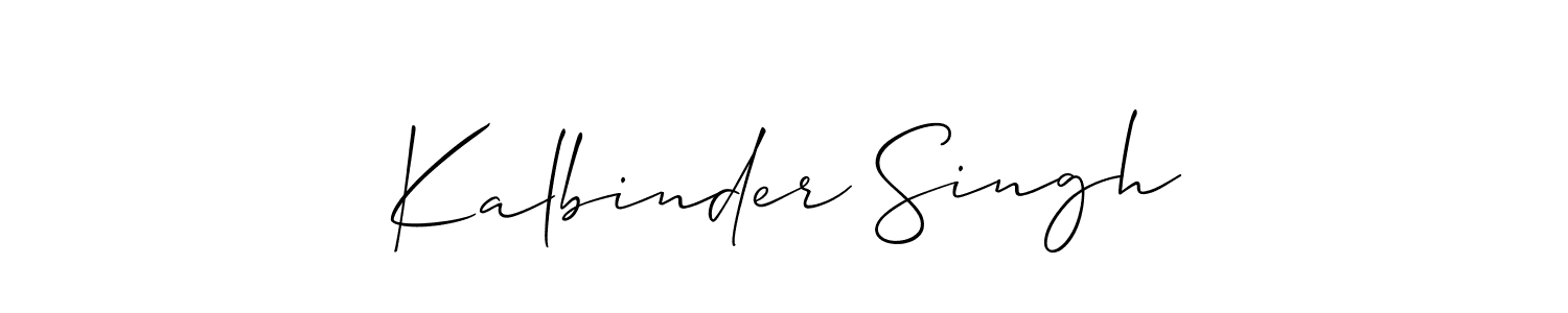 Make a beautiful signature design for name Kalbinder Singh. With this signature (Allison_Script) style, you can create a handwritten signature for free. Kalbinder Singh signature style 2 images and pictures png