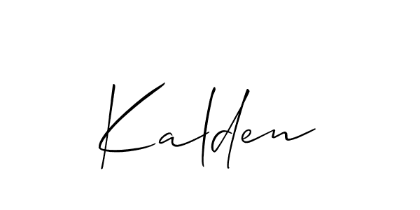 if you are searching for the best signature style for your name Kalden. so please give up your signature search. here we have designed multiple signature styles  using Allison_Script. Kalden signature style 2 images and pictures png