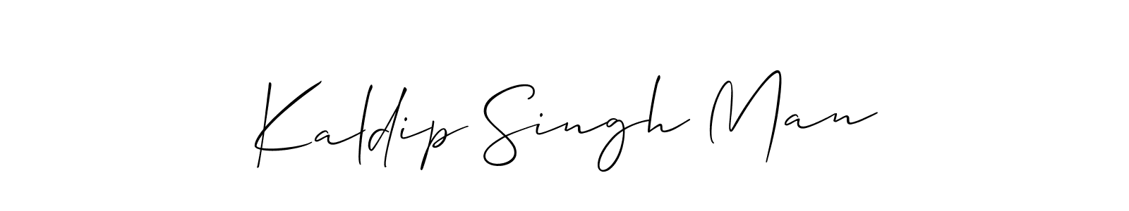 It looks lik you need a new signature style for name Kaldip Singh Man. Design unique handwritten (Allison_Script) signature with our free signature maker in just a few clicks. Kaldip Singh Man signature style 2 images and pictures png