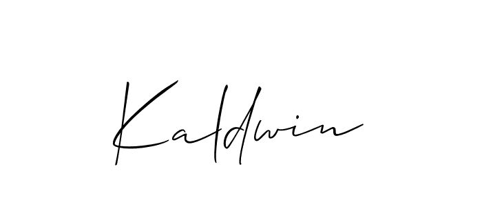 How to make Kaldwin name signature. Use Allison_Script style for creating short signs online. This is the latest handwritten sign. Kaldwin signature style 2 images and pictures png