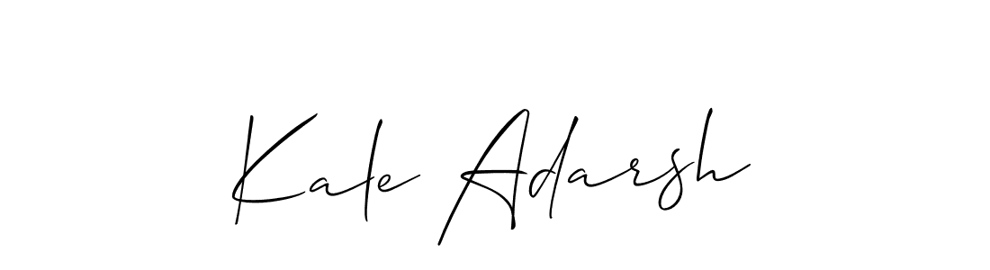 Also we have Kale Adarsh name is the best signature style. Create professional handwritten signature collection using Allison_Script autograph style. Kale Adarsh signature style 2 images and pictures png