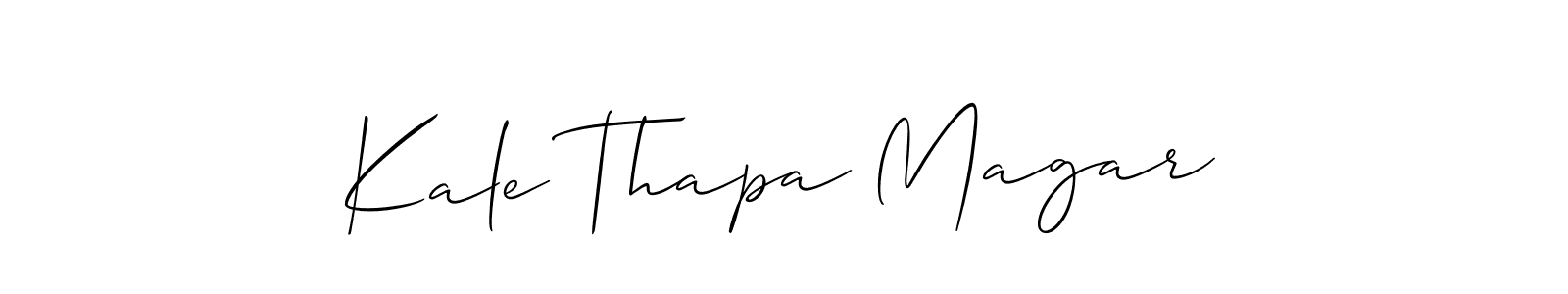 Also we have Kale Thapa Magar name is the best signature style. Create professional handwritten signature collection using Allison_Script autograph style. Kale Thapa Magar signature style 2 images and pictures png