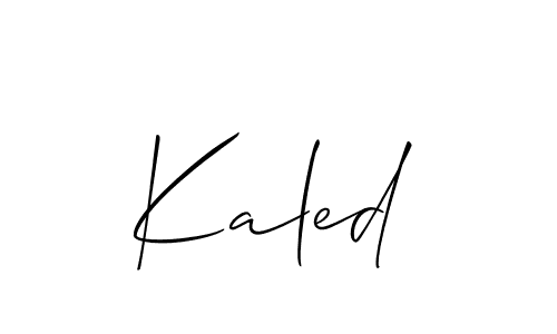 How to make Kaled name signature. Use Allison_Script style for creating short signs online. This is the latest handwritten sign. Kaled signature style 2 images and pictures png