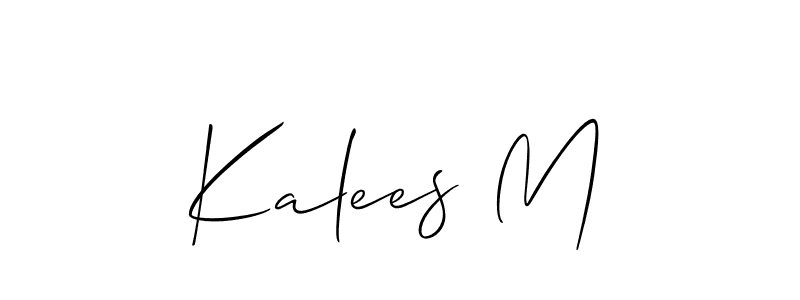 Similarly Allison_Script is the best handwritten signature design. Signature creator online .You can use it as an online autograph creator for name Kalees M. Kalees M signature style 2 images and pictures png