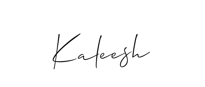 Make a beautiful signature design for name Kaleesh. With this signature (Allison_Script) style, you can create a handwritten signature for free. Kaleesh signature style 2 images and pictures png