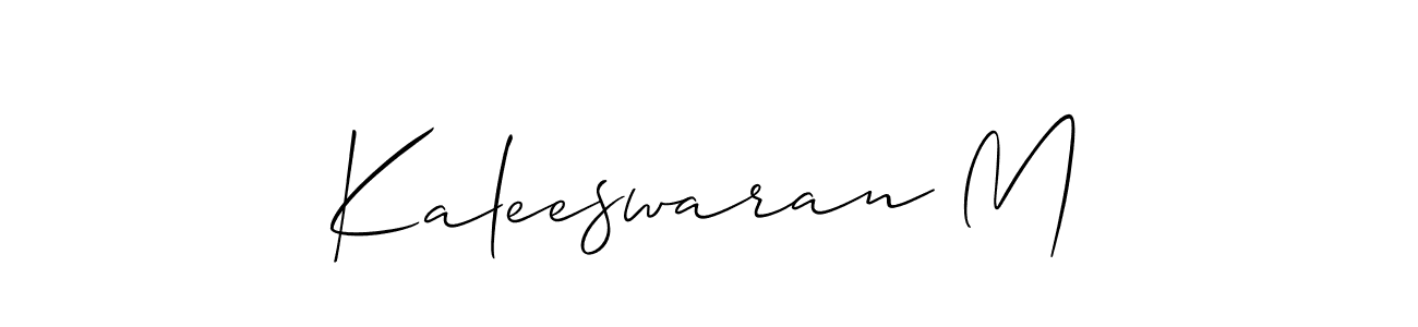 Make a beautiful signature design for name Kaleeswaran M. Use this online signature maker to create a handwritten signature for free. Kaleeswaran M signature style 2 images and pictures png