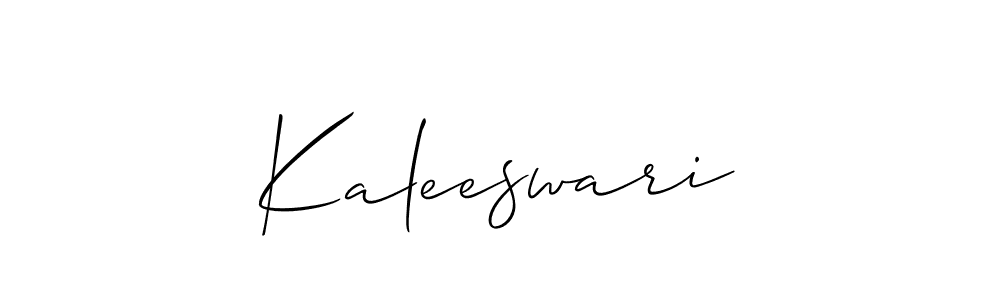 Use a signature maker to create a handwritten signature online. With this signature software, you can design (Allison_Script) your own signature for name Kaleeswari. Kaleeswari signature style 2 images and pictures png