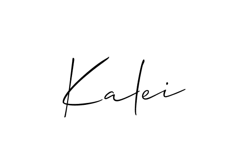 How to make Kalei signature? Allison_Script is a professional autograph style. Create handwritten signature for Kalei name. Kalei signature style 2 images and pictures png