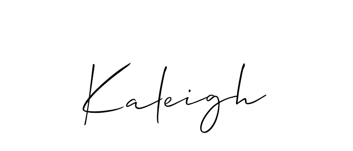 How to make Kaleigh signature? Allison_Script is a professional autograph style. Create handwritten signature for Kaleigh name. Kaleigh signature style 2 images and pictures png