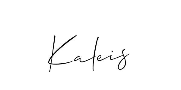 How to make Kaleis signature? Allison_Script is a professional autograph style. Create handwritten signature for Kaleis name. Kaleis signature style 2 images and pictures png