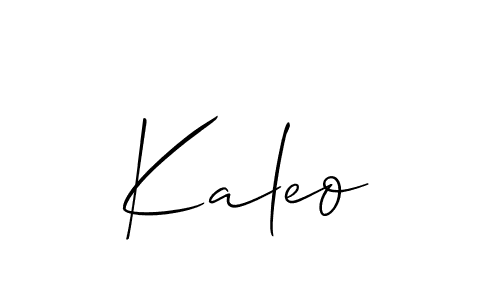 Design your own signature with our free online signature maker. With this signature software, you can create a handwritten (Allison_Script) signature for name Kaleo. Kaleo signature style 2 images and pictures png