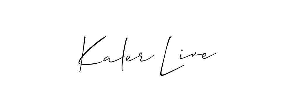 How to make Kaler Live signature? Allison_Script is a professional autograph style. Create handwritten signature for Kaler Live name. Kaler Live signature style 2 images and pictures png