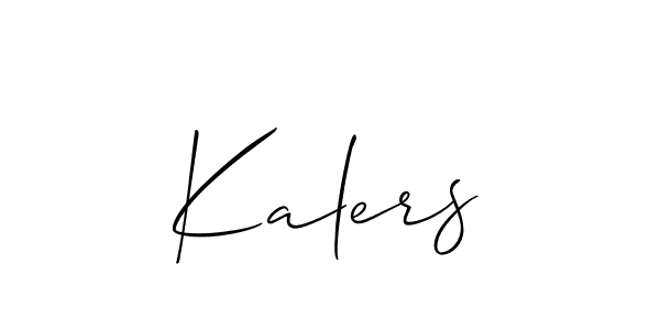 You should practise on your own different ways (Allison_Script) to write your name (Kalers) in signature. don't let someone else do it for you. Kalers signature style 2 images and pictures png