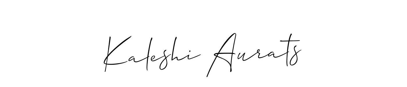 Make a beautiful signature design for name Kaleshi Aurats. Use this online signature maker to create a handwritten signature for free. Kaleshi Aurats signature style 2 images and pictures png