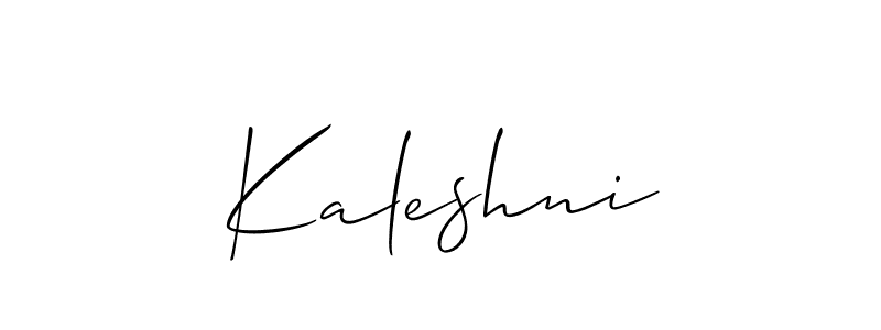 The best way (Allison_Script) to make a short signature is to pick only two or three words in your name. The name Kaleshni include a total of six letters. For converting this name. Kaleshni signature style 2 images and pictures png