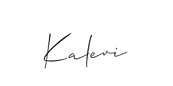 Use a signature maker to create a handwritten signature online. With this signature software, you can design (Allison_Script) your own signature for name Kalevi. Kalevi signature style 2 images and pictures png