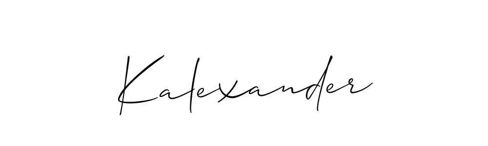 How to make Kalexander name signature. Use Allison_Script style for creating short signs online. This is the latest handwritten sign. Kalexander signature style 2 images and pictures png