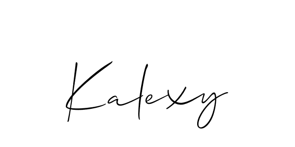How to make Kalexy signature? Allison_Script is a professional autograph style. Create handwritten signature for Kalexy name. Kalexy signature style 2 images and pictures png