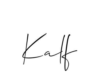 if you are searching for the best signature style for your name Kalf. so please give up your signature search. here we have designed multiple signature styles  using Allison_Script. Kalf signature style 2 images and pictures png