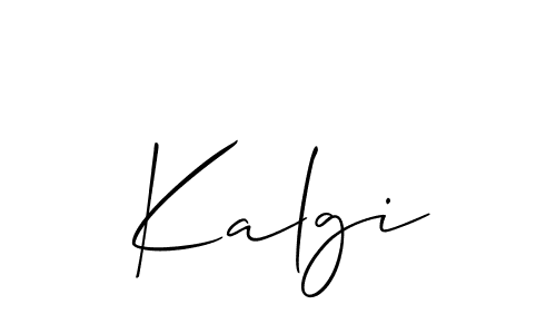 Allison_Script is a professional signature style that is perfect for those who want to add a touch of class to their signature. It is also a great choice for those who want to make their signature more unique. Get Kalgi name to fancy signature for free. Kalgi signature style 2 images and pictures png