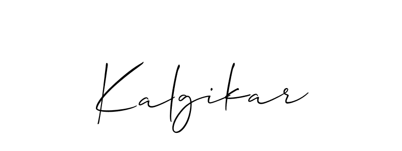 How to make Kalgikar signature? Allison_Script is a professional autograph style. Create handwritten signature for Kalgikar name. Kalgikar signature style 2 images and pictures png