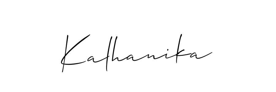 The best way (Allison_Script) to make a short signature is to pick only two or three words in your name. The name Kalhanika include a total of six letters. For converting this name. Kalhanika signature style 2 images and pictures png