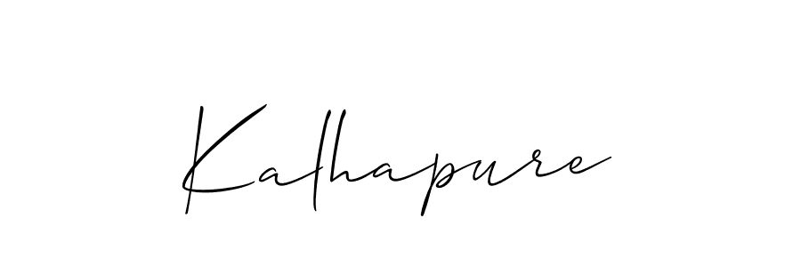 Allison_Script is a professional signature style that is perfect for those who want to add a touch of class to their signature. It is also a great choice for those who want to make their signature more unique. Get Kalhapure name to fancy signature for free. Kalhapure signature style 2 images and pictures png