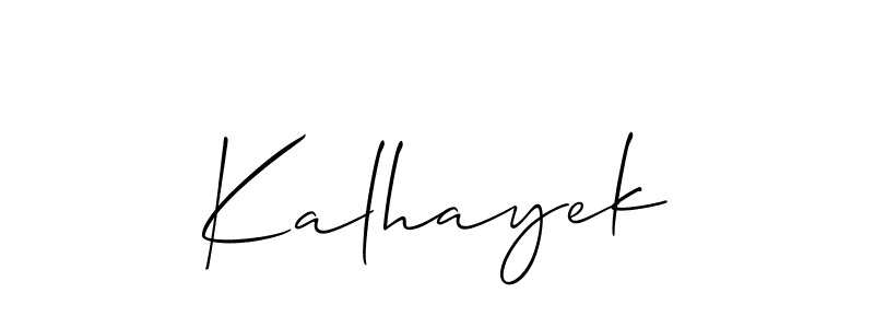 Check out images of Autograph of Kalhayek name. Actor Kalhayek Signature Style. Allison_Script is a professional sign style online. Kalhayek signature style 2 images and pictures png