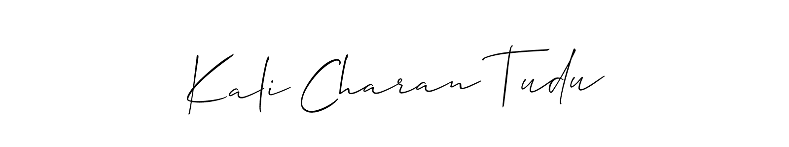 Kali Charan Tudu stylish signature style. Best Handwritten Sign (Allison_Script) for my name. Handwritten Signature Collection Ideas for my name Kali Charan Tudu. Kali Charan Tudu signature style 2 images and pictures png