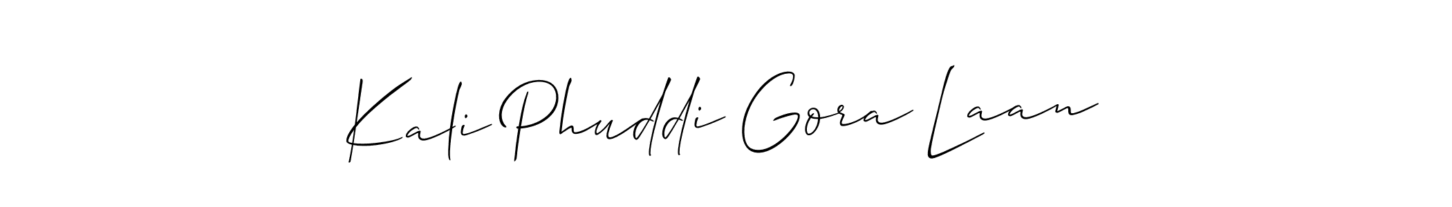 Create a beautiful signature design for name Kali Phuddi Gora Laan. With this signature (Allison_Script) fonts, you can make a handwritten signature for free. Kali Phuddi Gora Laan signature style 2 images and pictures png