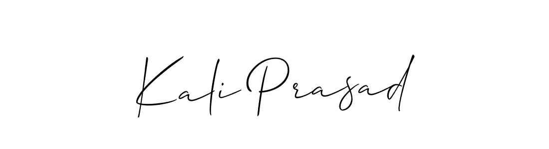You should practise on your own different ways (Allison_Script) to write your name (Kali Prasad) in signature. don't let someone else do it for you. Kali Prasad signature style 2 images and pictures png