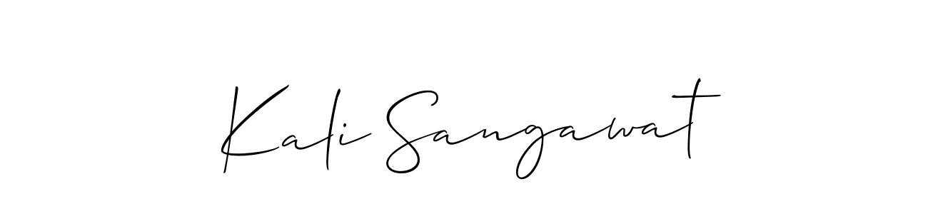 Use a signature maker to create a handwritten signature online. With this signature software, you can design (Allison_Script) your own signature for name Kali Sangawat. Kali Sangawat signature style 2 images and pictures png