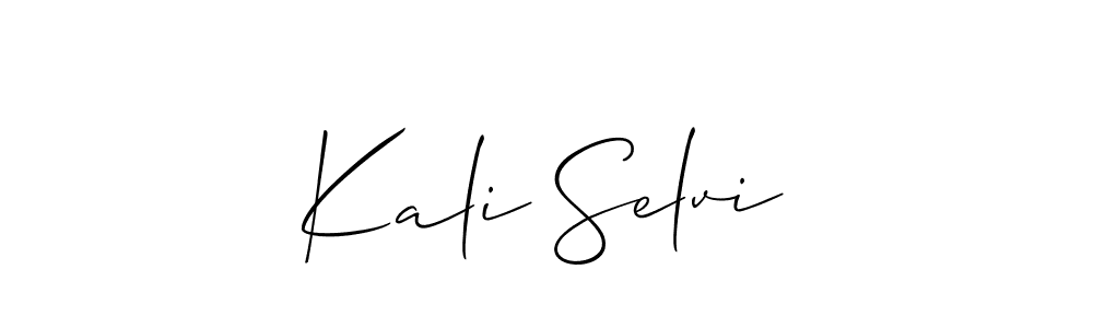 How to make Kali Selvi name signature. Use Allison_Script style for creating short signs online. This is the latest handwritten sign. Kali Selvi signature style 2 images and pictures png