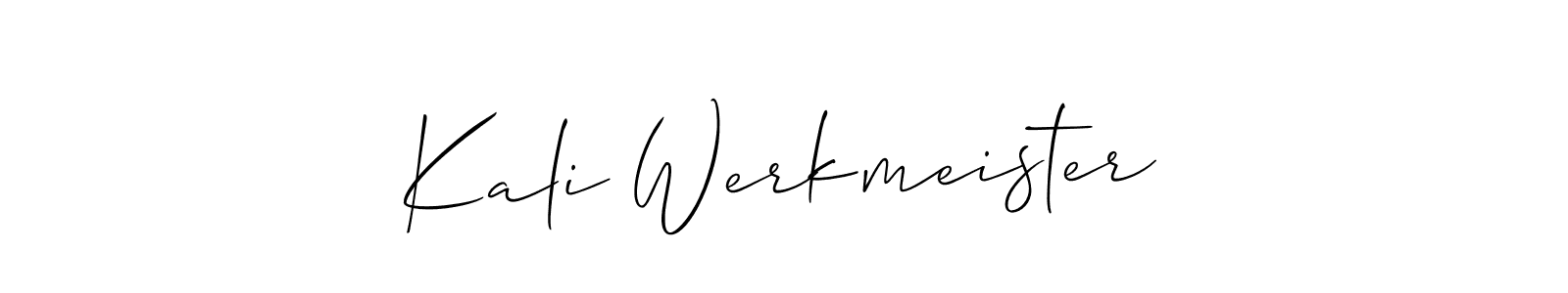 Make a short Kali Werkmeister signature style. Manage your documents anywhere anytime using Allison_Script. Create and add eSignatures, submit forms, share and send files easily. Kali Werkmeister signature style 2 images and pictures png