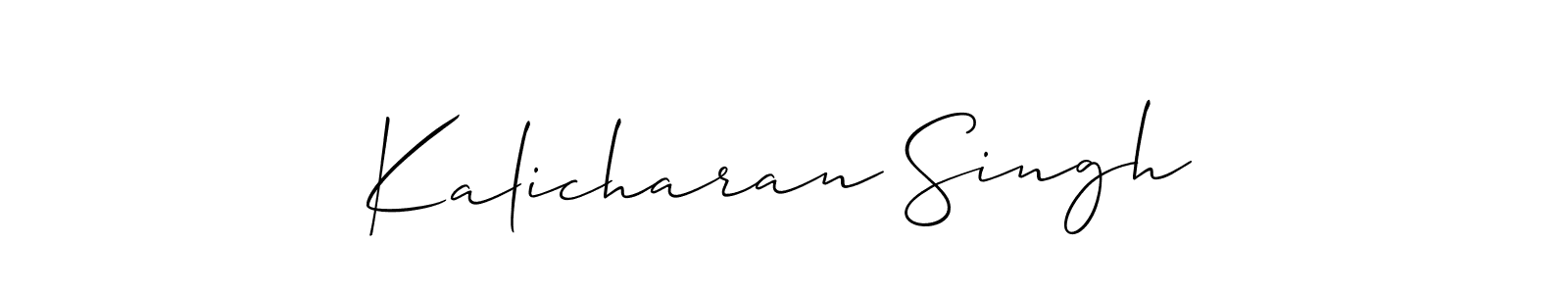 Use a signature maker to create a handwritten signature online. With this signature software, you can design (Allison_Script) your own signature for name Kalicharan Singh. Kalicharan Singh signature style 2 images and pictures png