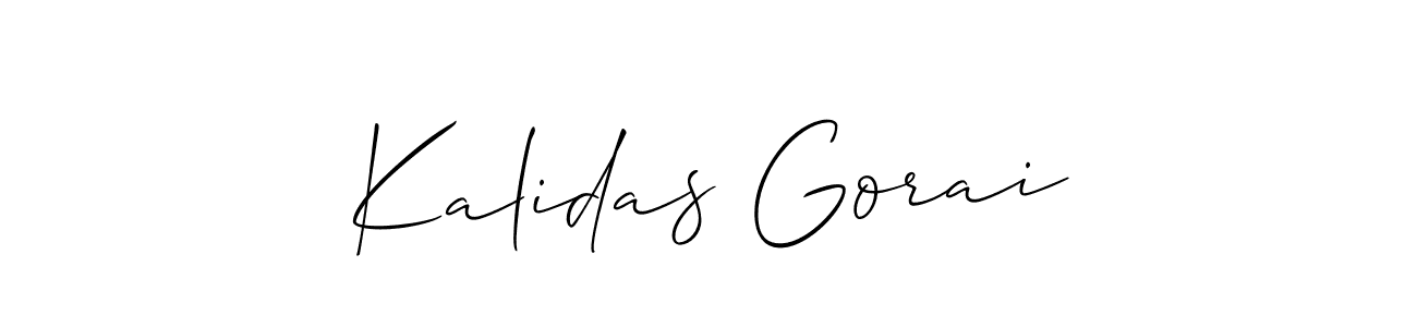 Design your own signature with our free online signature maker. With this signature software, you can create a handwritten (Allison_Script) signature for name Kalidas Gorai. Kalidas Gorai signature style 2 images and pictures png