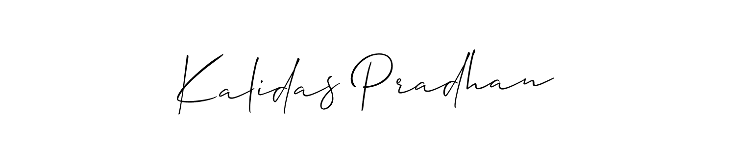 Make a short Kalidas Pradhan signature style. Manage your documents anywhere anytime using Allison_Script. Create and add eSignatures, submit forms, share and send files easily. Kalidas Pradhan signature style 2 images and pictures png