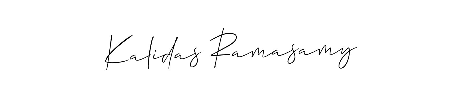 if you are searching for the best signature style for your name Kalidas Ramasamy. so please give up your signature search. here we have designed multiple signature styles  using Allison_Script. Kalidas Ramasamy signature style 2 images and pictures png