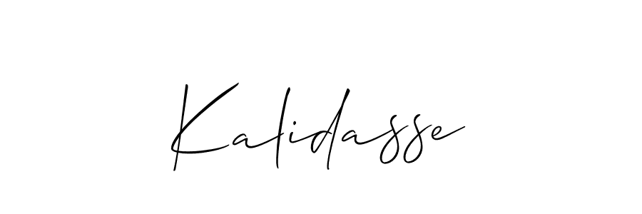 Allison_Script is a professional signature style that is perfect for those who want to add a touch of class to their signature. It is also a great choice for those who want to make their signature more unique. Get Kalidasse name to fancy signature for free. Kalidasse signature style 2 images and pictures png