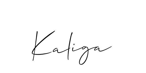 Make a beautiful signature design for name Kaliga. With this signature (Allison_Script) style, you can create a handwritten signature for free. Kaliga signature style 2 images and pictures png