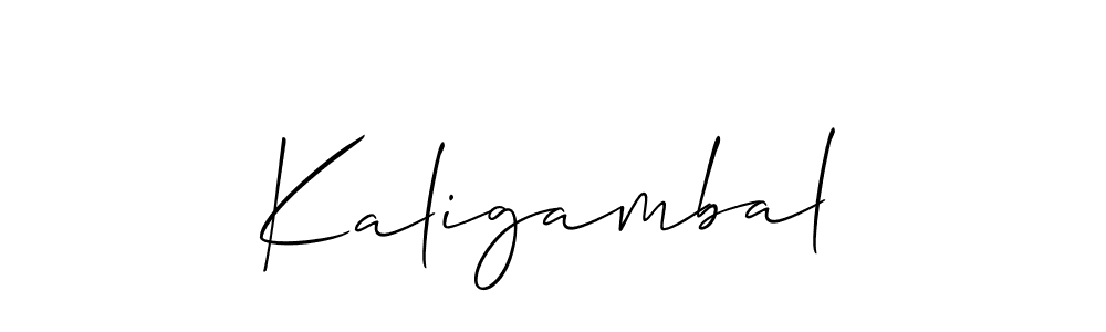 Make a beautiful signature design for name Kaligambal. With this signature (Allison_Script) style, you can create a handwritten signature for free. Kaligambal signature style 2 images and pictures png