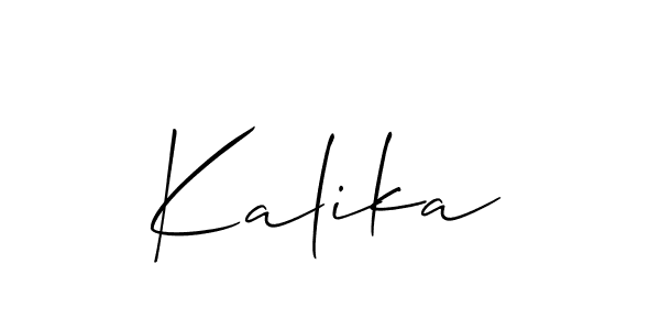 How to make Kalika signature? Allison_Script is a professional autograph style. Create handwritten signature for Kalika name. Kalika signature style 2 images and pictures png