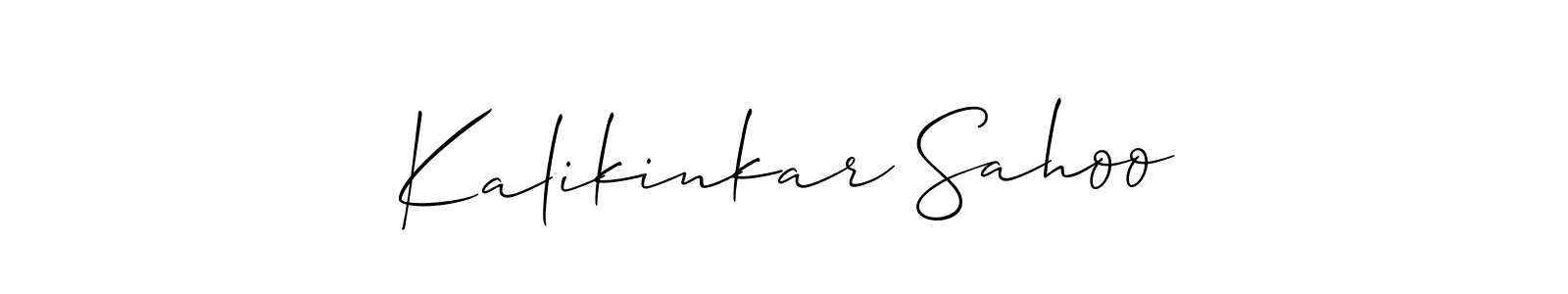 Design your own signature with our free online signature maker. With this signature software, you can create a handwritten (Allison_Script) signature for name Kalikinkar Sahoo. Kalikinkar Sahoo signature style 2 images and pictures png